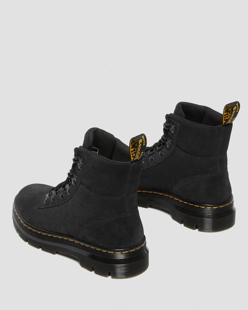 Black Women's Dr Martens Combs Women Suede Ankle Boots | CA 54AHK